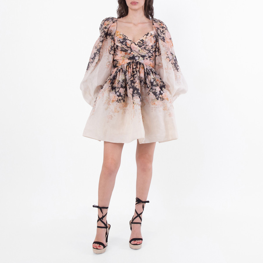 Zimmermann Illustration Draped Mini Dress, Size 0 | Jomashop.com & JomaDeals.com