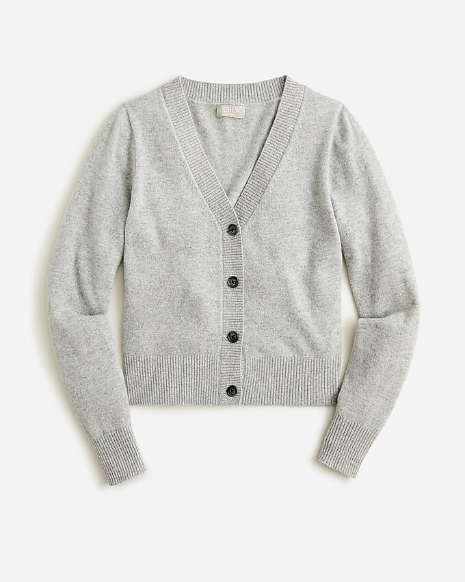 Cashmere cropped V-neck cardigan sweater | J. Crew US