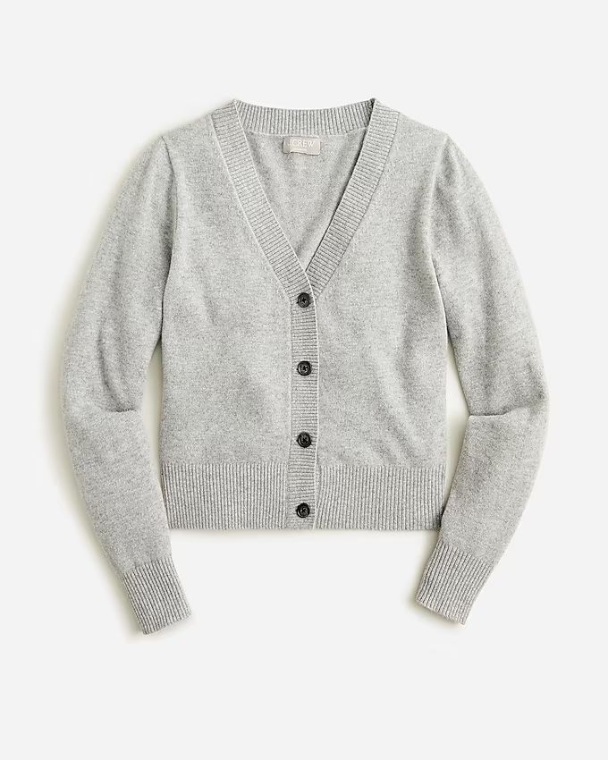 Cashmere cropped V-neck cardigan sweater | J.Crew US