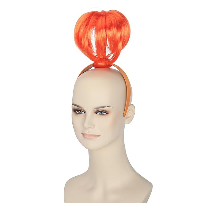 Yan Dream Straight Orange Wig Orange Headband Wig Cosplay Party | Amazon (US)