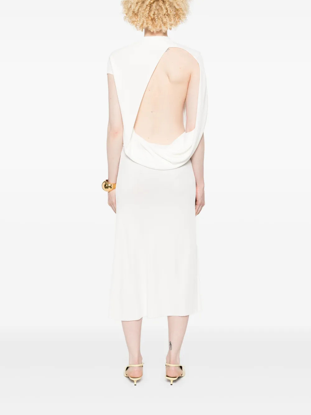 Jacquemus La Salerno Midi Dress | White | FARFETCH | Farfetch Global