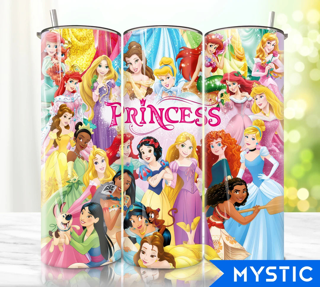 Cartoon Characters 20oz Tumbler Png, Cartoon Princess Tumbler 20oz Png, Cartoon 20 Oz Tumbler Wra... | Etsy (US)