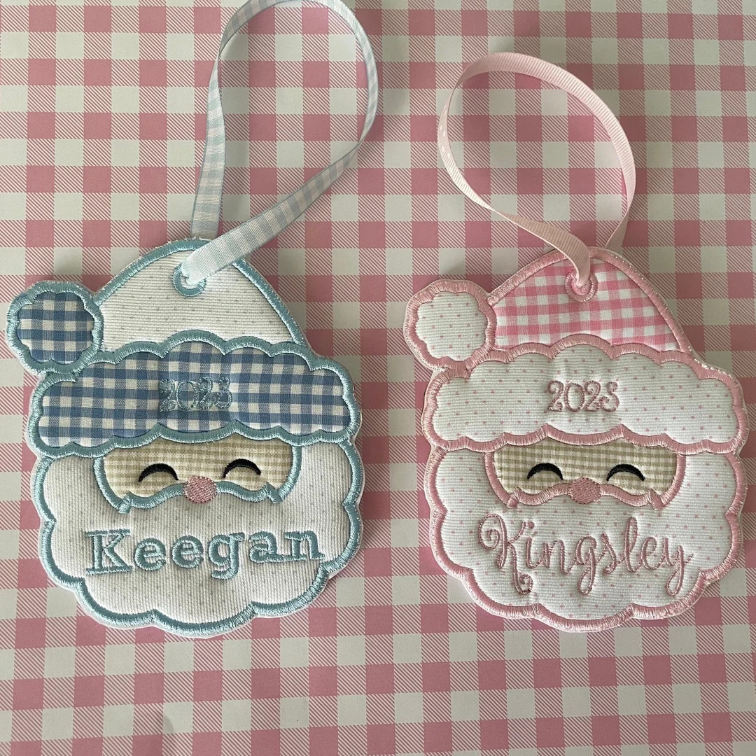 2024 Keepsake Ornament, Baby's First Christmas, Silhouette Girl Embroidery Ornament, Family Chris... | Etsy (US)