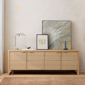 Kody Wood & Paper Cord Media Console (72") | West Elm (US)