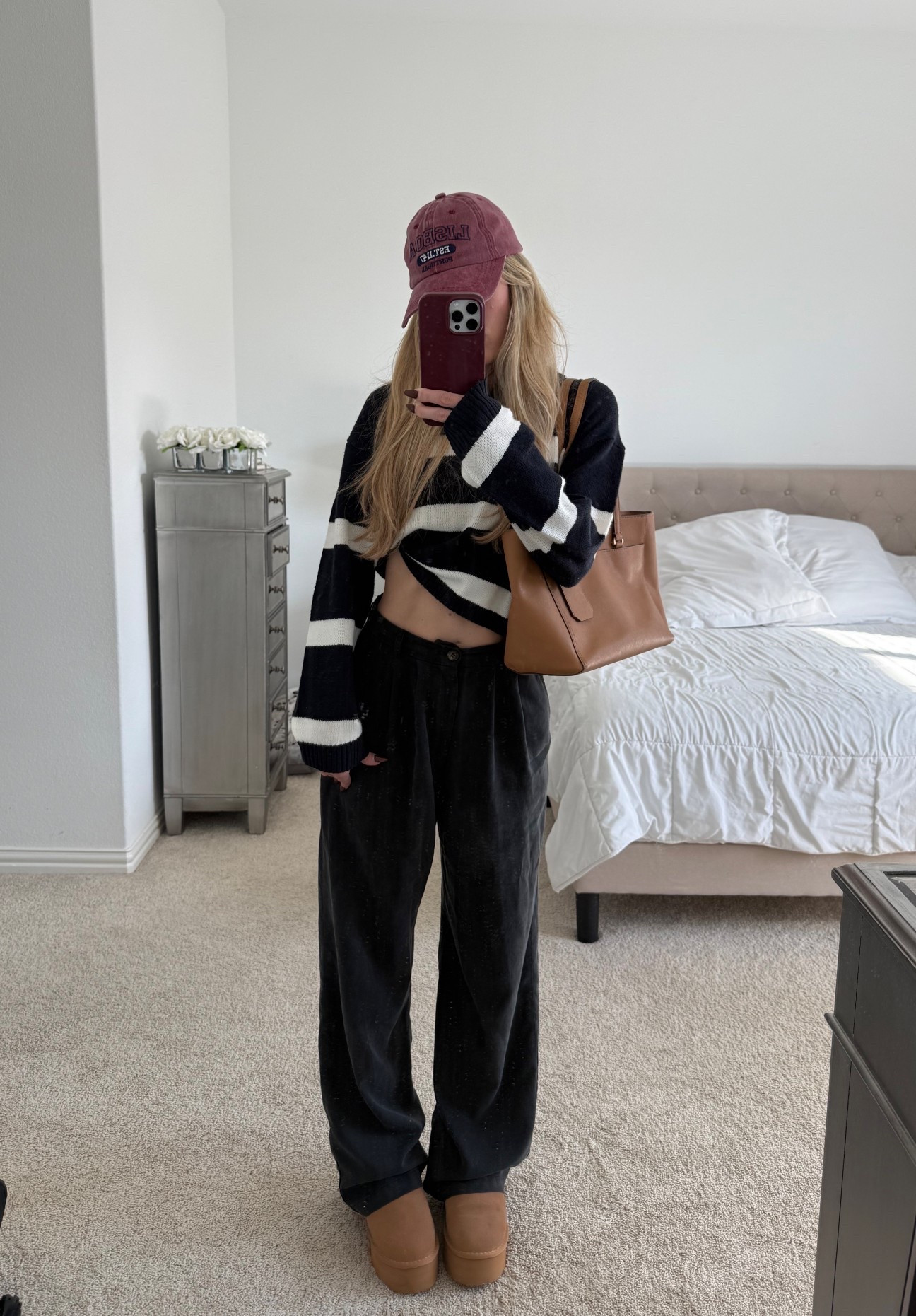 headed out for some last minute holiday shopping! 
casual comfortable ootd 🤍 — wearing size 4 in the pants, small sweater, and sized up a half size in the shoes! 

#LTKdayinmylife #LTKootd #LTKmomlife