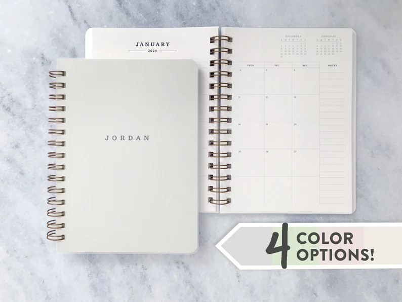 Personalized planner 2023-2024 |  custom 2024 planner | wire-bound planner book | student planner... | Etsy (US)