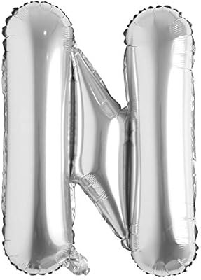 40 inch Letter Balloons Silver Alphabet Number Balloon Foil Mylar Party Wedding Bachelorette Birt... | Amazon (US)