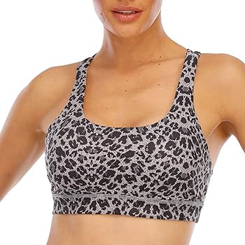 OUYISHANG Strappy Yoga Workout Sports Bras for Women Criss Cross Back Medium Support Running Bra wit | Amazon (US)