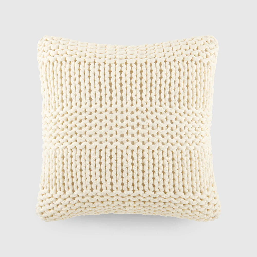 Buy Chunky Knit Throw Pillow Cover and Insert | LINENS & HUTCH | Linens and Hutch