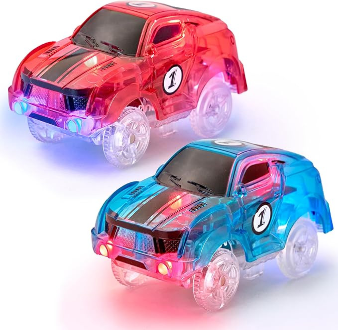 JitteryGit Replacement Light Up Magic Cars For Glow Flex Tracks - Extra LED Car Accessories For R... | Amazon (US)