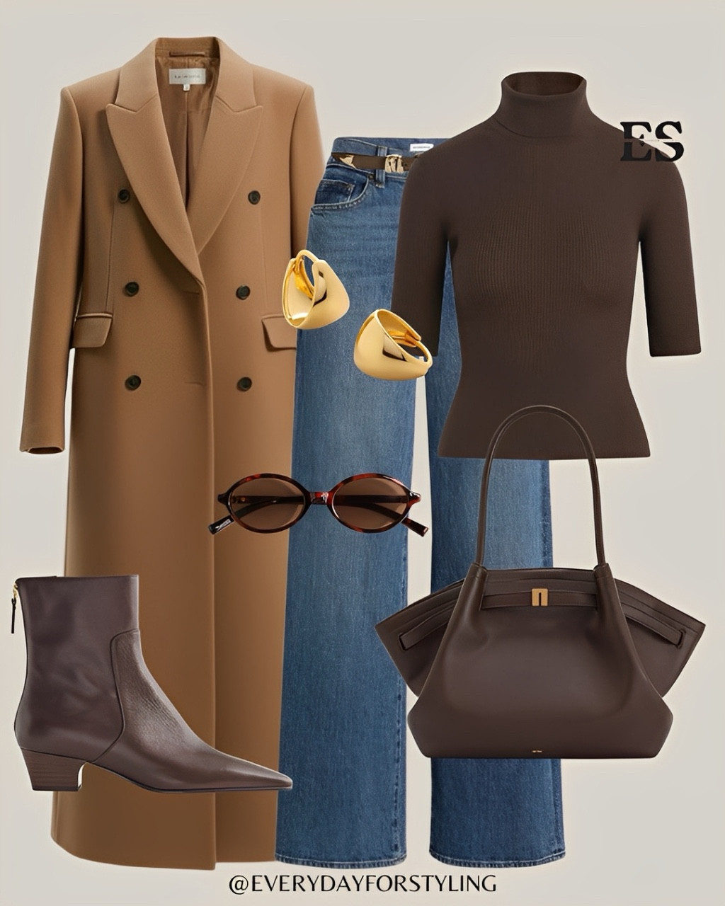The kind of outfit that keeps the focus exactly where it should be — on you 🙈

[ camel coat outfit, brown turtleneck outfit, neutral fall outfits, elegant winter outfit women, minimal chic style, old money fashion aesthetic, classy everyday outfits, capsule wardrobe essentials, neutral color outfit ideas, fall winter outfit inspiration, elevated casual outfits women, brown and denim outfit combo, everydayforstyling ] 

#EverydayForStyling,#chicoutfitideas, #fallstyleinspo, #winteroutfitideas, #capsulewardrobe, #refinedstyle, #everydaystyleinspo, #quietluxuryaesthetic, #elevatedbasics

#LTKCyberWeek #LTKootd #LTKgrwm
