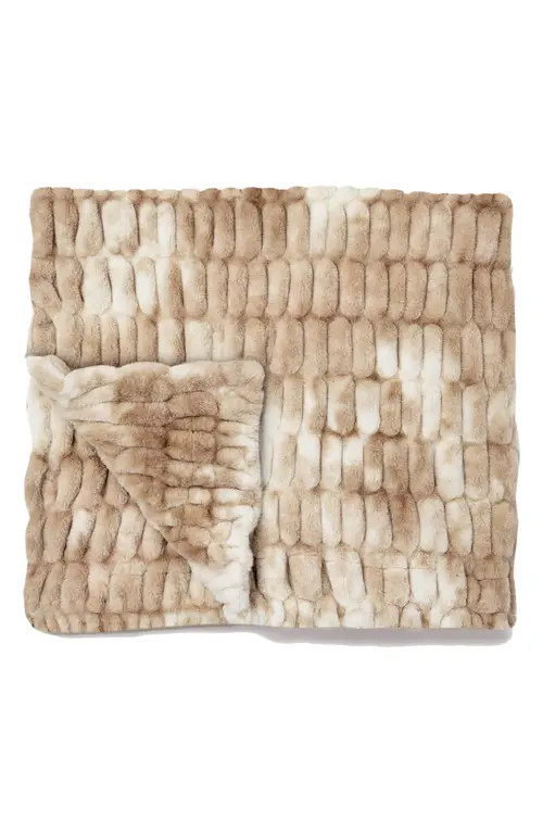 LOLA BLANKETS Original Throw Blanket in Caramel And Cream at Nordstrom | Nordstrom