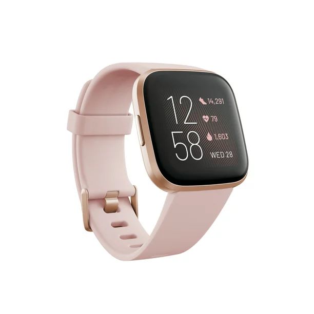 Fitbit Versa 2 Health & Fitness Smartwatch - Petal/Copper Rose | Walmart (US)