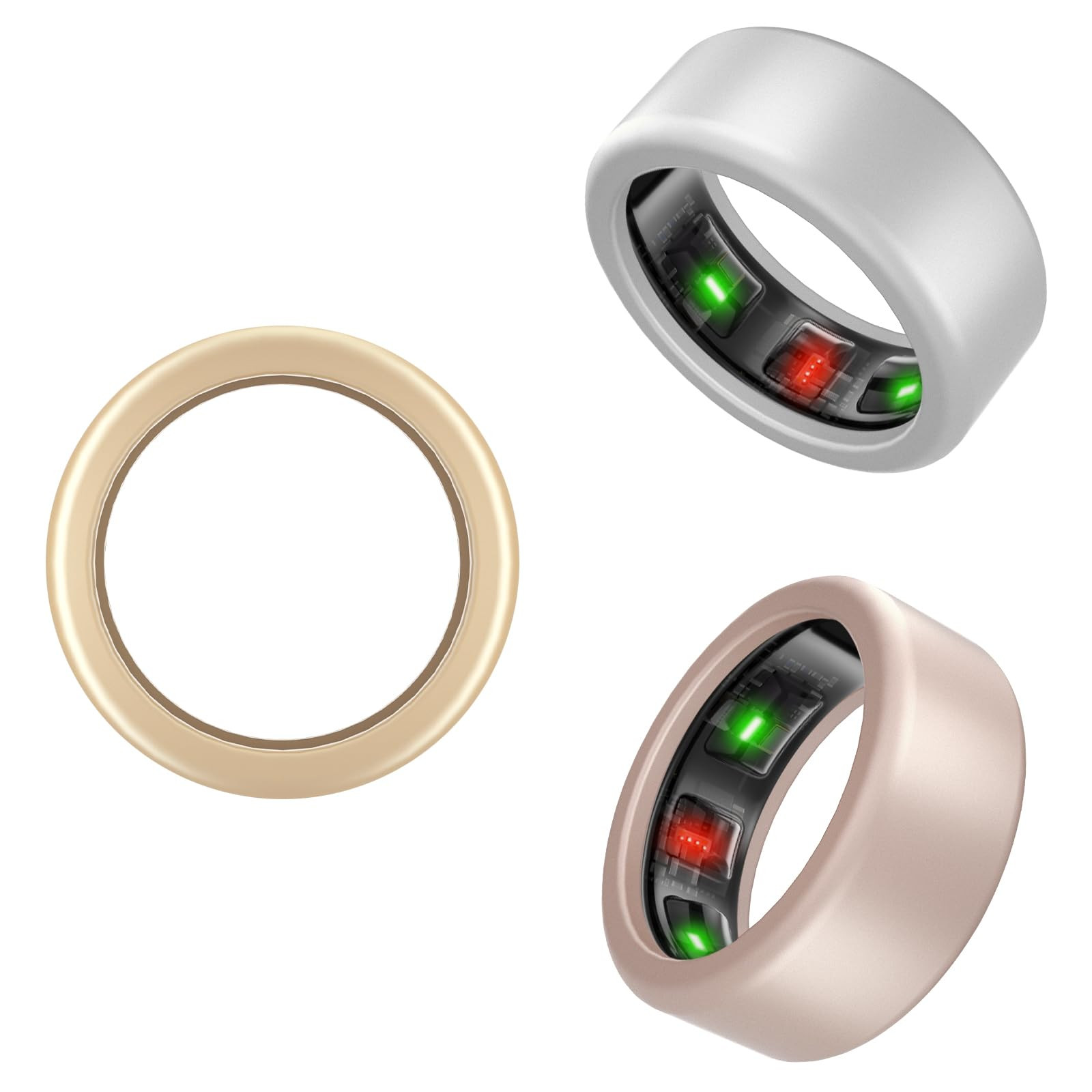 Oura Ring Protector - Compatible with Gen 4/3, Silicone Cover for Working Out - Men/Women (Gold+S... | Amazon (US)