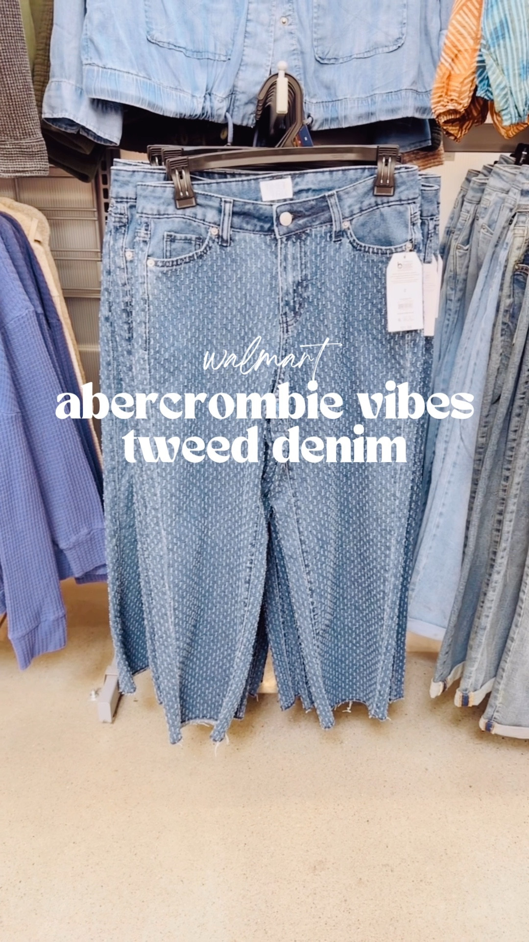 New cropped tweed straight denim at Walmart! These look and feel like anthro but at an amazing Walmart price! Run true to size. 

#LTKFindsUnder50 #LTKMidsize #LTKOver40