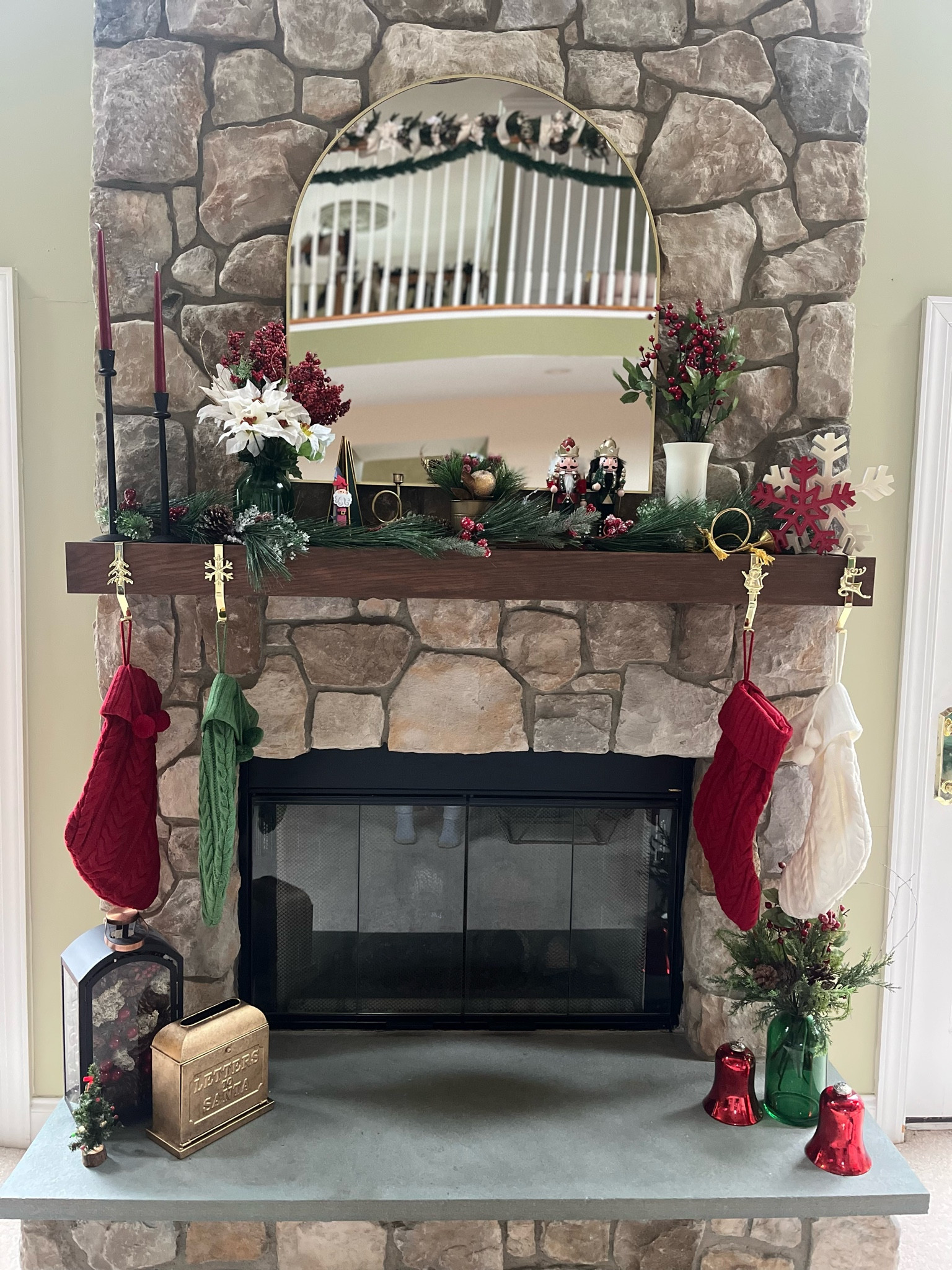 Hello Christmas mantle, you beautiful girl! 

Holiday decor, Christmas decor, holiday party, Christmas party, stockings, arch mirror, garland, letters to Santa,  bells, Christmas tree

#LTKHoliday #LTKSeasonal #LTKhome