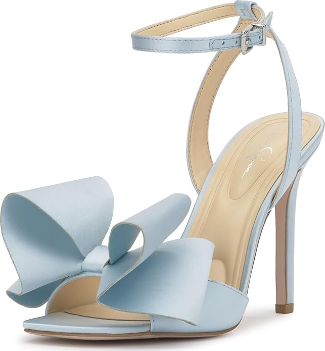 Jessica Simpson Womens Olivine Bow Satin Ankle Strap | Amazon (US)