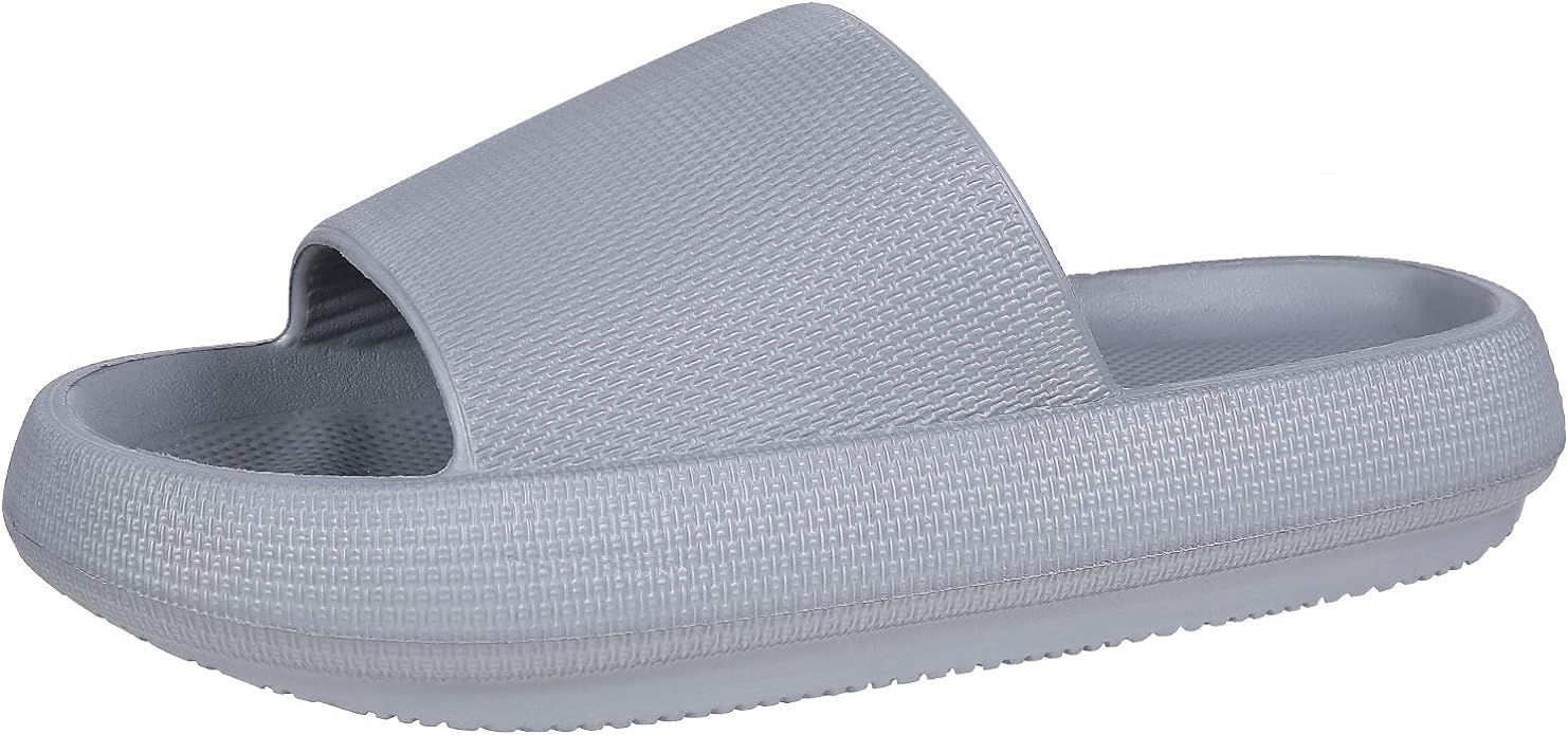 Pillow Slides Slippers for Women Men Non Slip Outdoor Shower Slides Shoes Bath Slippers | Amazon (US)