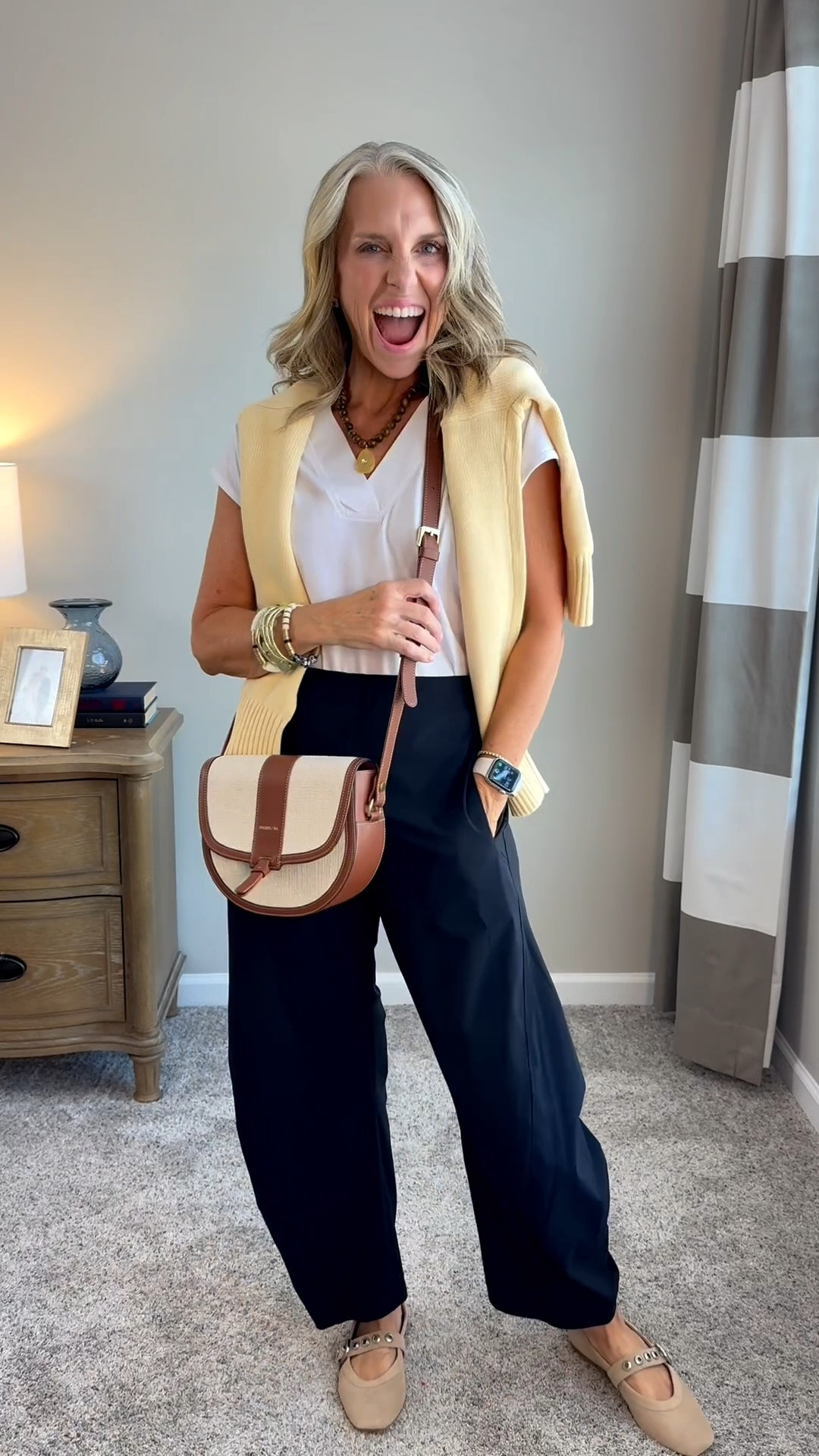 If you’re looking for an easy Button uniform, this is it. I could wear these pants and T-shirt every single day. I want them both in every color they come in. Wearing extra small shirt and size 4 pants.@Ruti @Boden (US)

#LTKgrwm #LTKootd #LTKOver40
