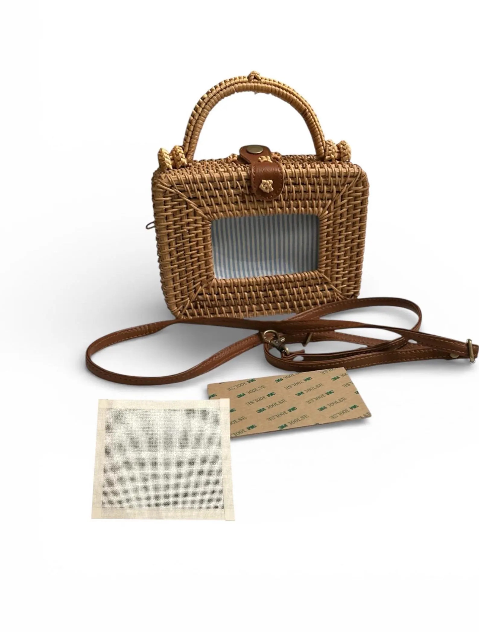 Rattan Rectangle Purse With Needlepoint Insert, DIY Handbag Kit - Etsy | Etsy (Global)