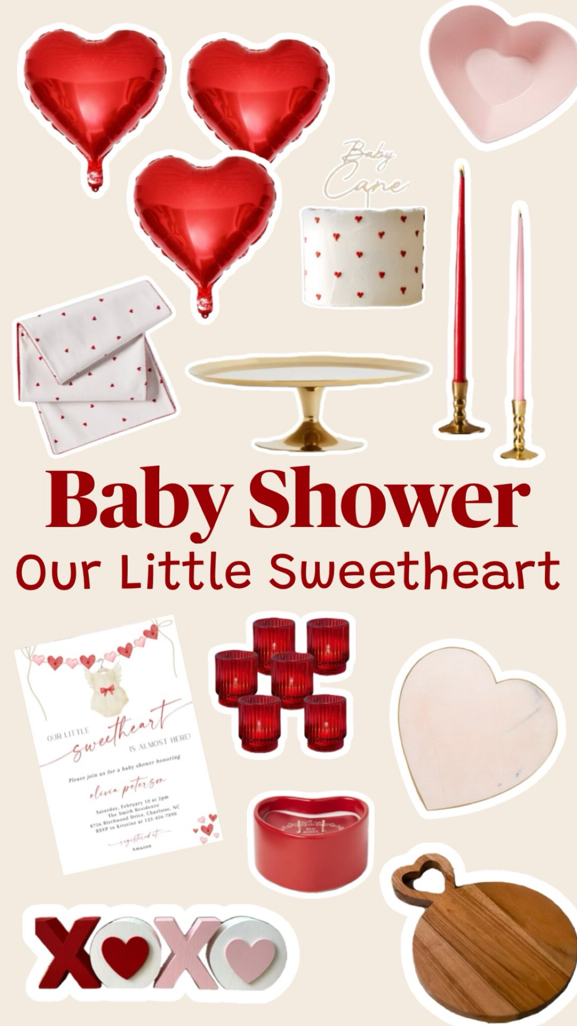 Our Little Sweetheart is on the way Baby Shower Theme! #babyshower #valentinesbabyshower #babyshowerthemes #februarybabyshower #babyshowerideas 

#LTKbump #LTKparties #LTKbaby