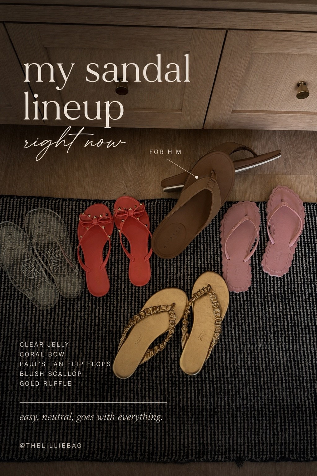 ✨ My current summer sandal lineup 🤍 From my go-to clear jelly sandals (on sale at Target! 🙌) to the cutest pops of color and everyday neutrals, these are the pairs I keep reaching for all season long. Plus, I threw in Paul’s favorite flip flops if you’re shopping for him too! ☀️🩴

Father’s Day. Gift for him. Sandals. Summer sandals. Summer outfit.

#LTKSeasonal #LTKMens