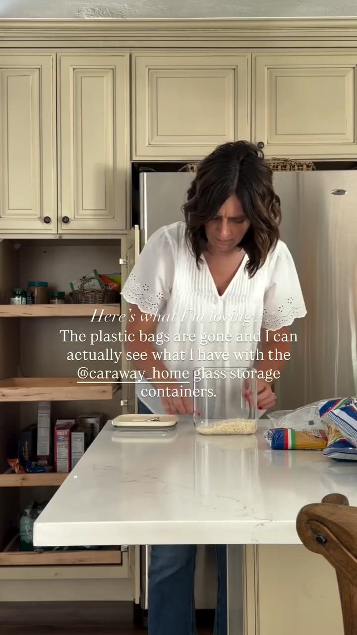 Here’s what I’m loving… The plastic bags are gone and I can actually see what I have with the @caraway_home glass storage containers.

#LTKHome #LTKfoodie