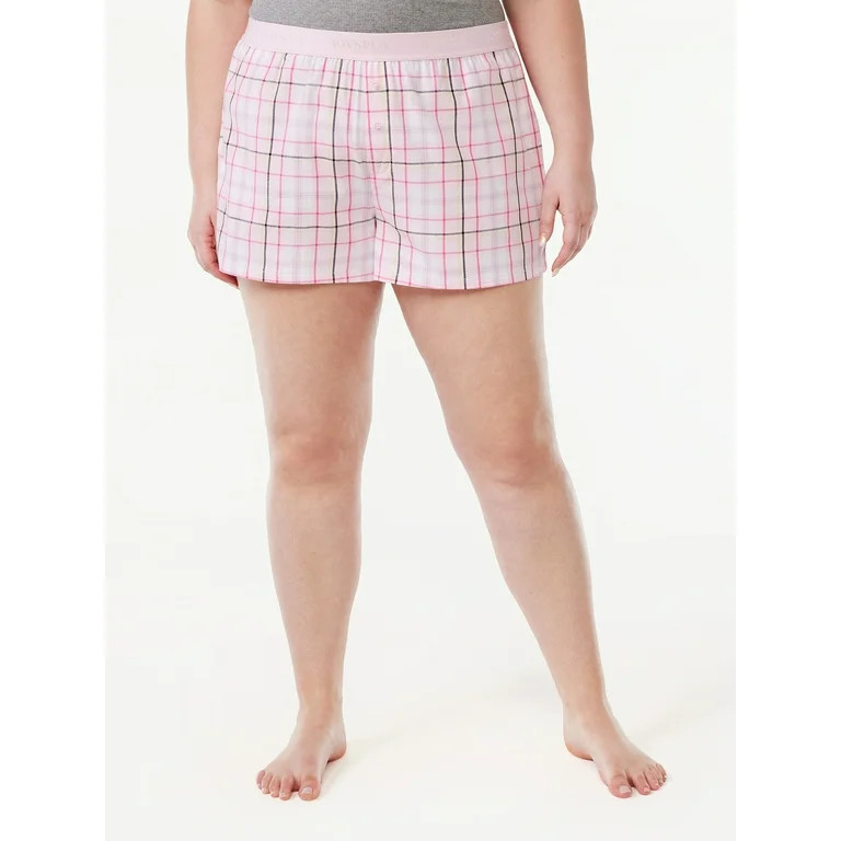 Joyspun Women's Woven Boxer Shorts, Sizes S to 3X | Walmart (US)