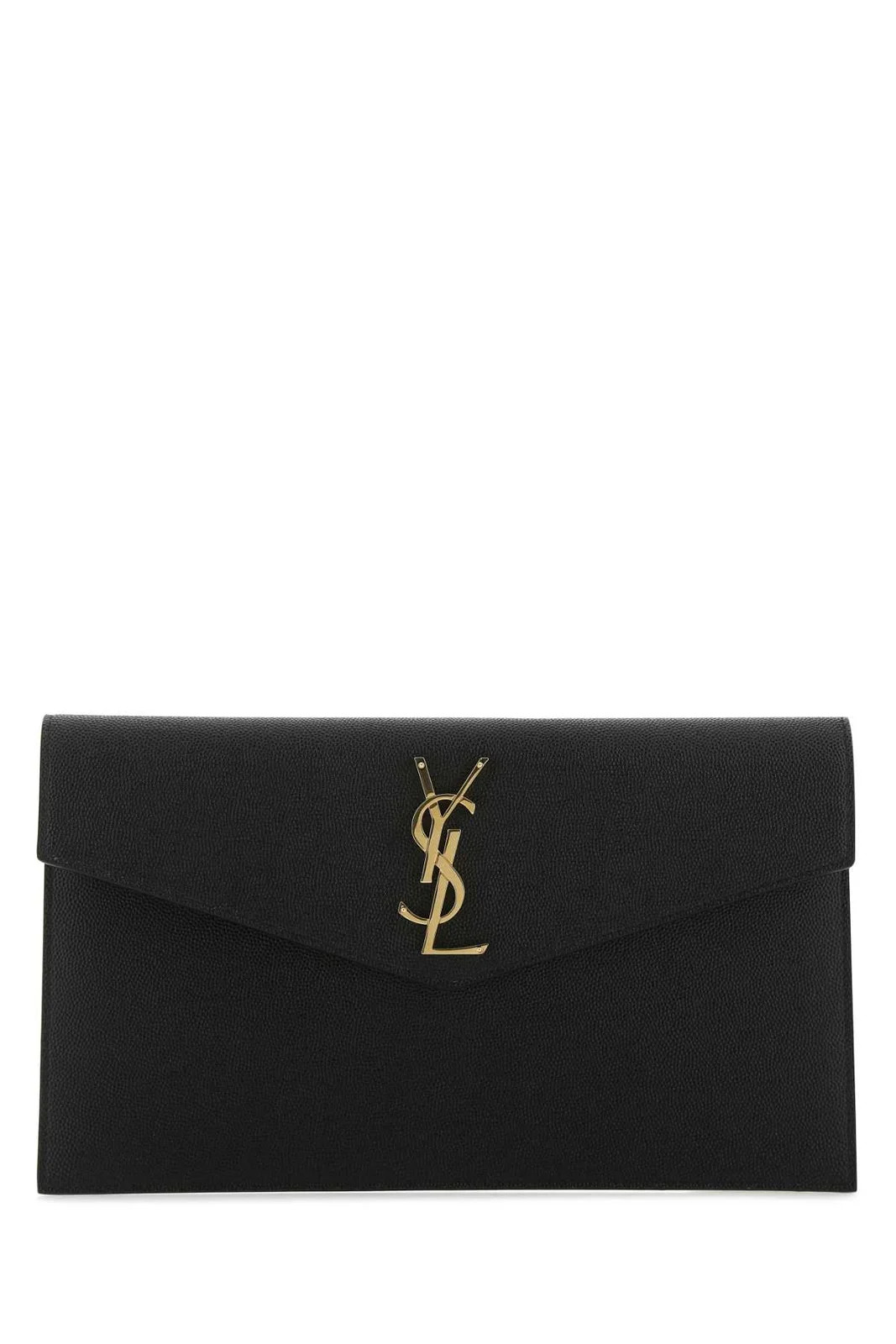 Saint Laurent Uptown Logo Plaque Clutch Bag | Cettire Global