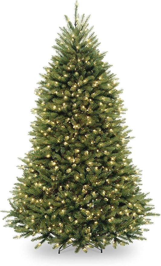 National Tree Company Pre-Lit Artificial Full Christmas Tree, Green, Dunhill Fir, White Lights, I... | Amazon (US)