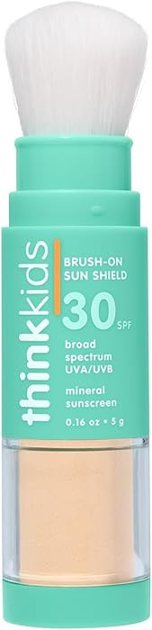 Thinkkids Brush-On Sun Shield Powder Sunscreen, 0.16 oz, Broad-Spectrum UVA/UVB Face & Body SPF 3... | Amazon (US)