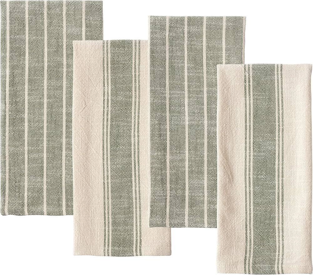 KAF Home Set of 4 Natural Rustic Farmhouse Slubbed Kitchen Towel | 100% Cotton Dish Towel, 18 x 2... | Amazon (US)