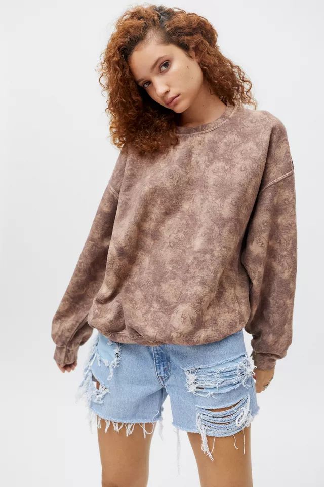 Urban Renewal Recycled Rose Dye Crew Neck Sweatshirt | Urban Outfitters (US and RoW)