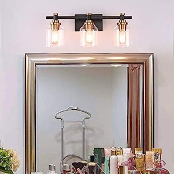 Create for Life 3-Light Bathroom Vanity Light,Industrial Wall Sconce Bathroom Lighting,Matte Blac... | Amazon (US)