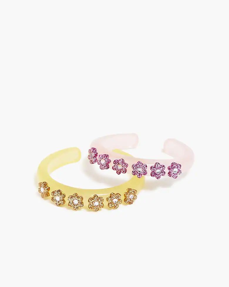 Girls' flower bracelet cuffs set-of-two | J.Crew Factory