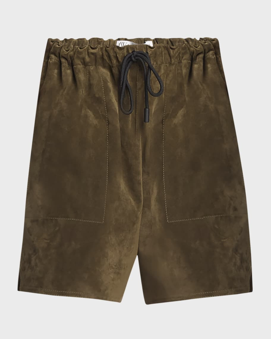 JW Anderson Drawstring Suede Shorts | Neiman Marcus