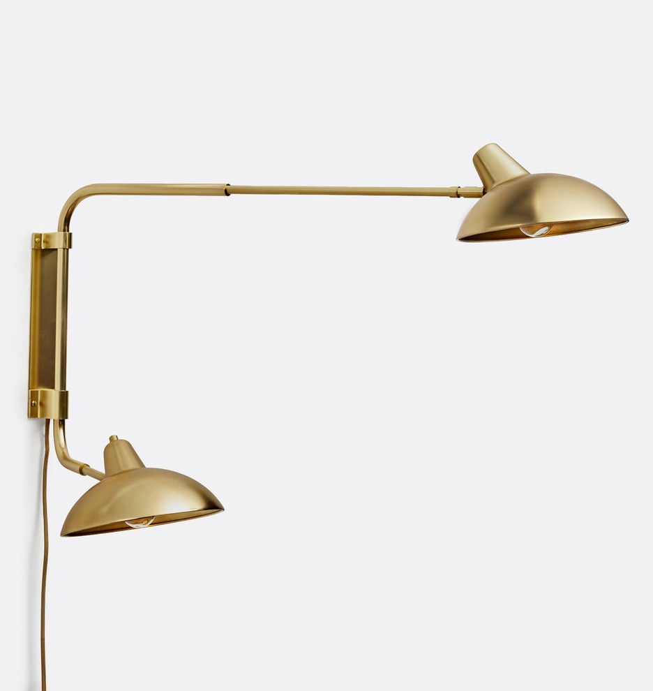 Brendle Pin-Up Double Sconce | Rejuvenation