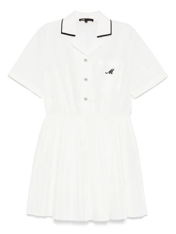 Maje short-sleeve Shirt Dress | White | FARFETCH | Farfetch Global