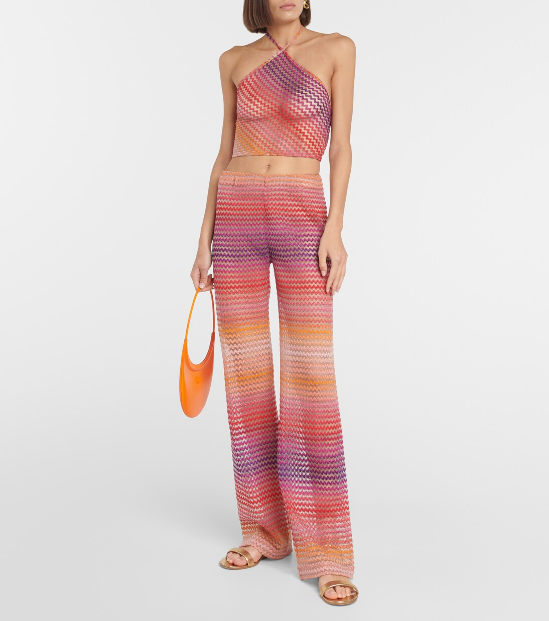 Zig-zag halterneck crop top | Mytheresa (US/CA)