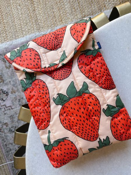 baggu Puffy Laptop Sleeve 16", for the office, travel, strawberry print, red and pink, work, gift ideas, budget friendly, desk, affordable

#LTKfindsunder100 #LTKhome #LTKfindsunder50