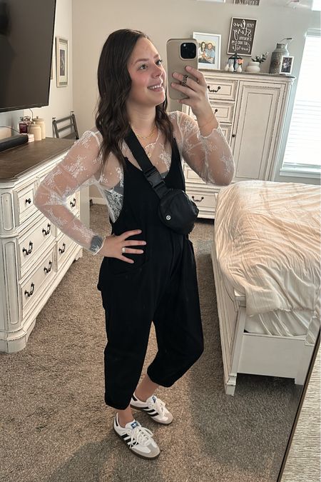 This jumpsuit from Amazon is so good! I love it paired with this lace top and my Sambas! 

#LTKstyletip #LTKsalealert #LTKfindsunder50