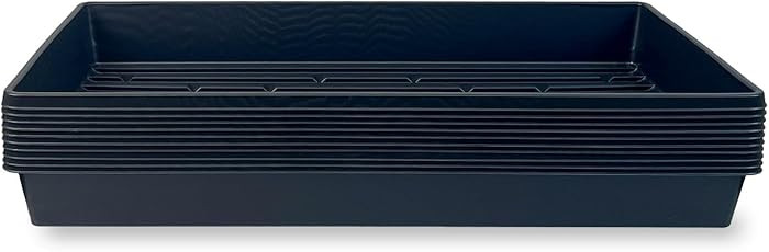 10 Plant Growing Trays (No Drain Holes) - 20" x 10" - Perfect Garden Seed Starter Grow Trays: for... | Amazon (US)