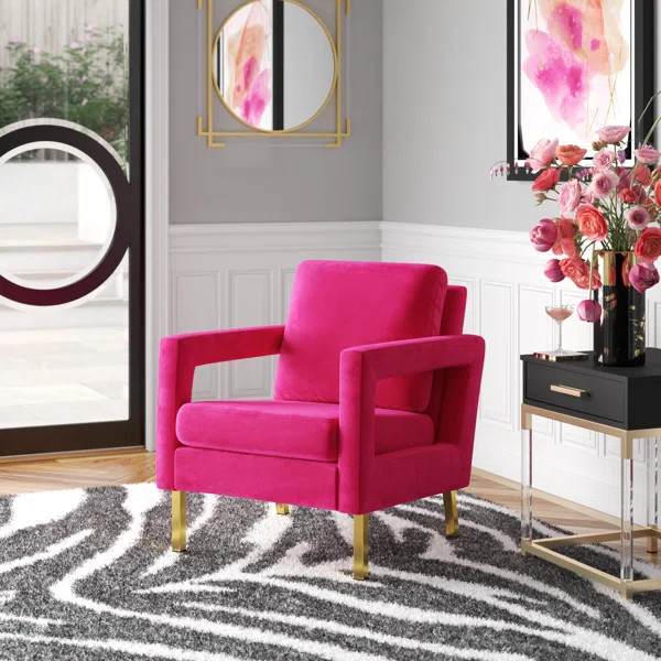 Clayne Velvet Armchair | Wayfair North America