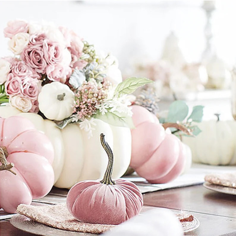 Velvet Fairytale Pumpkin | Dusty Rose | Etsy (US)
