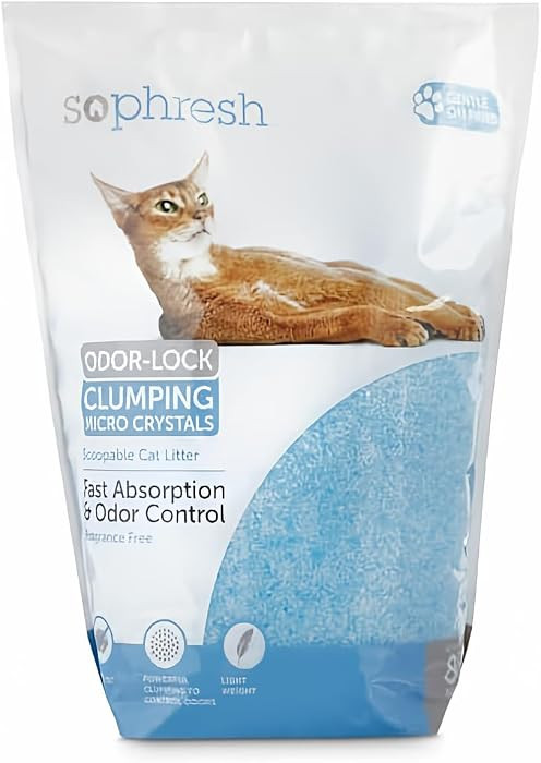 So Phresh by Petco Scoopable Odor-Lock Clumping Micro Crystal Cat Litter in Blue Silica 8 lbs. | Amazon (US)
