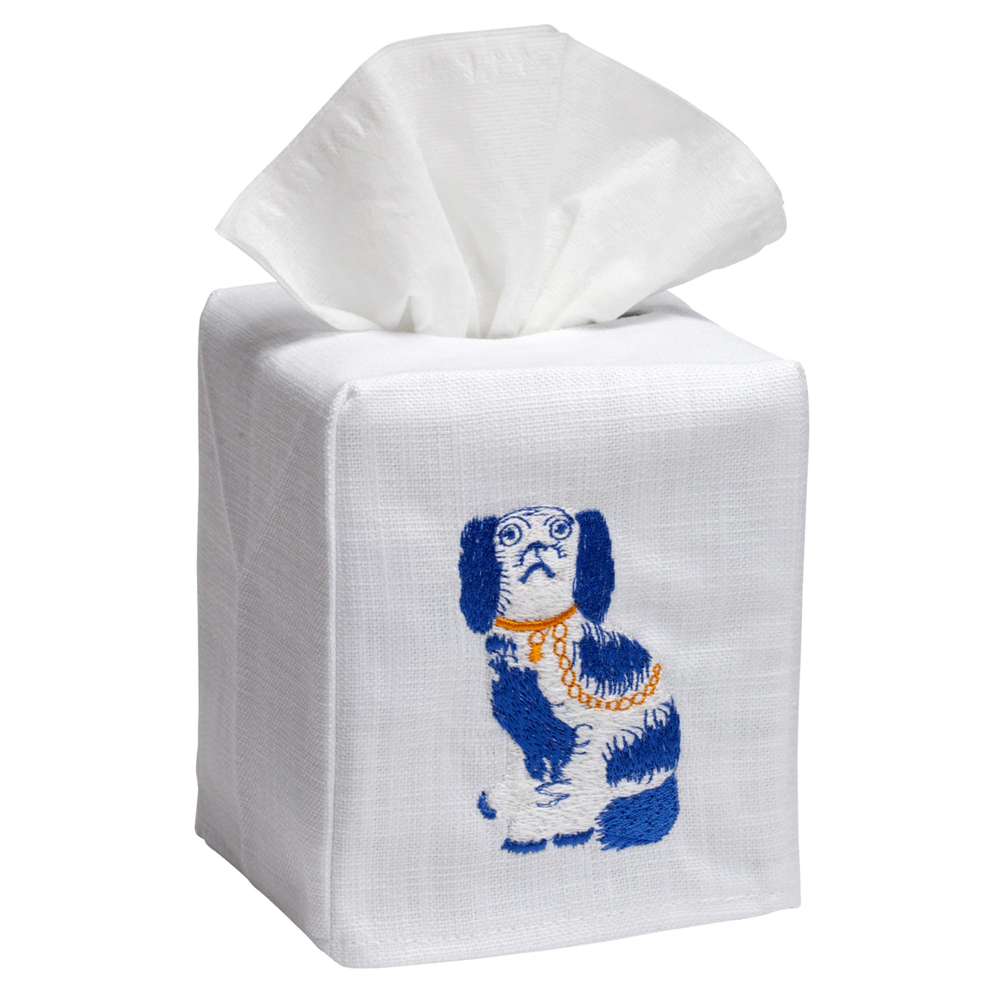 Jacaranda Living Square Tissue Box Cover, Linen/Cotton Fabric Tissue Holder, Decorative Cloth Tis... | Amazon (US)