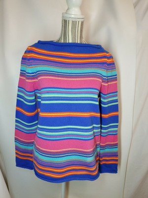 Ralph Lauren  LRL Women's  Multicolor  Striped  Knit Pullover  Sweater  Size M  | eBay | eBay US