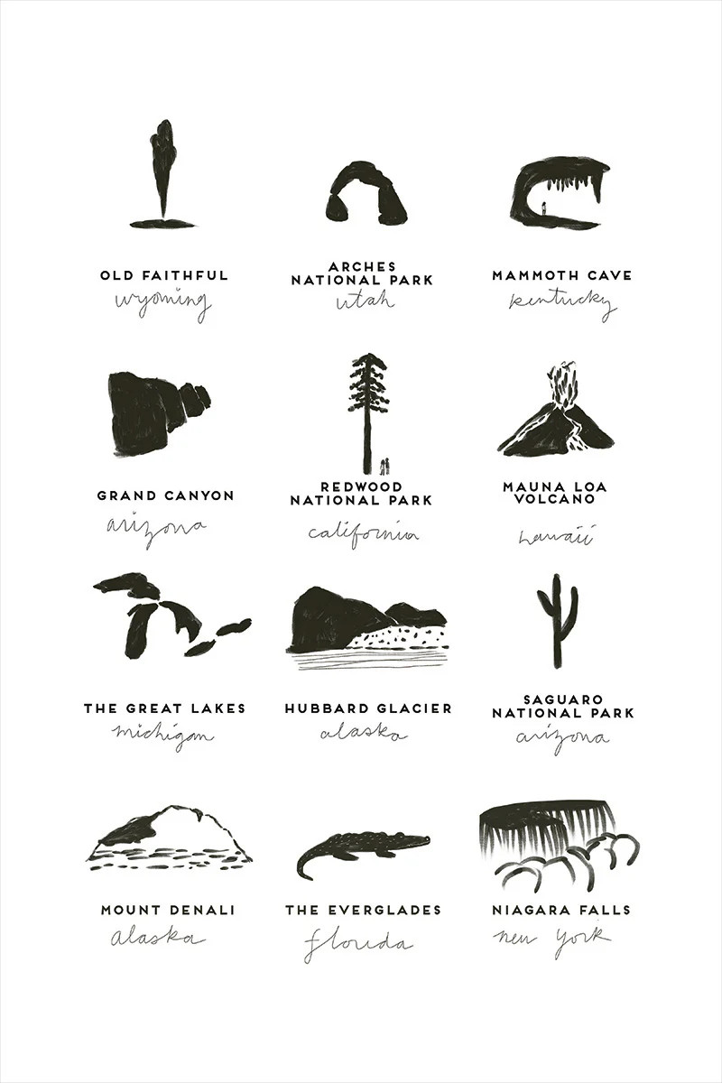 LANDMARKS II Illustration Art Large Wall Art by Betsy Peterson | Juniper Print Shop