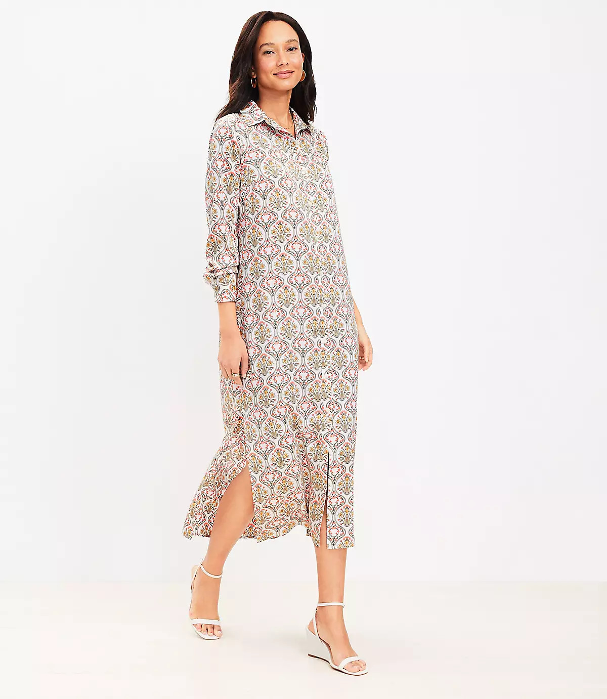 Tuilerie Midi Shirtdress | LOFT