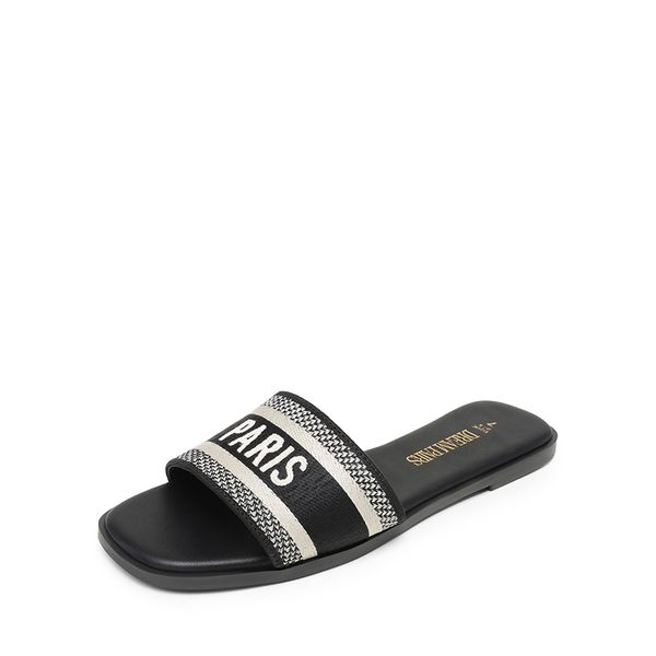 Square Toe Flat Slide Sandals | Dream Pairs